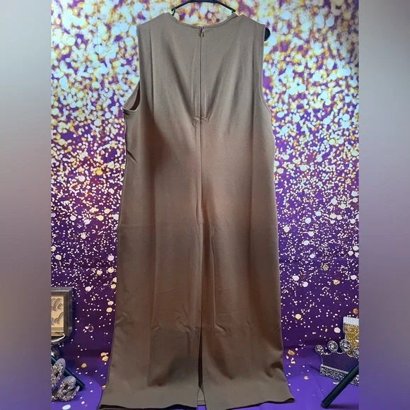 Elegant Plus Size Brown Dress - Picture 2 of 4